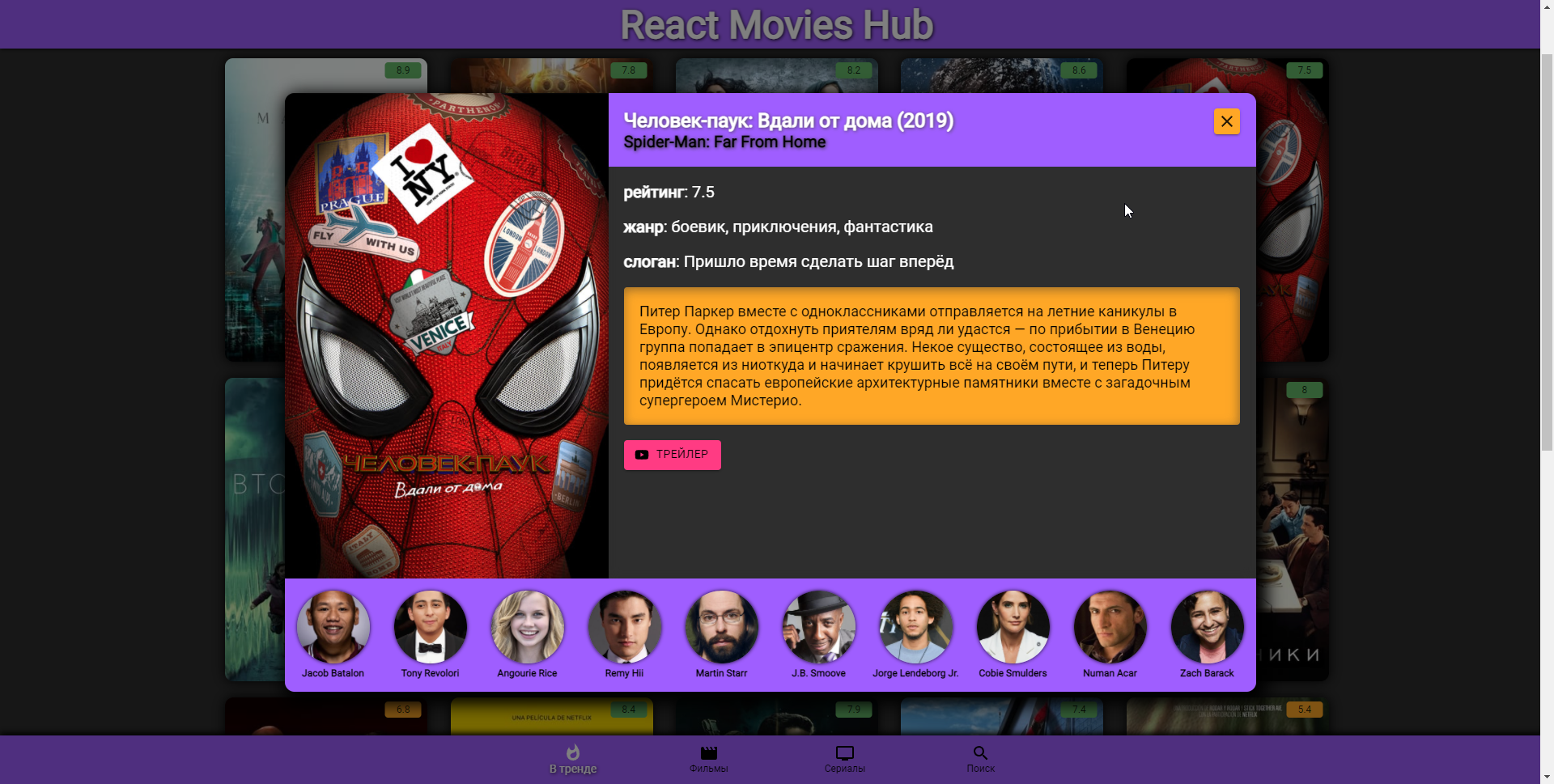 React Movies Hub